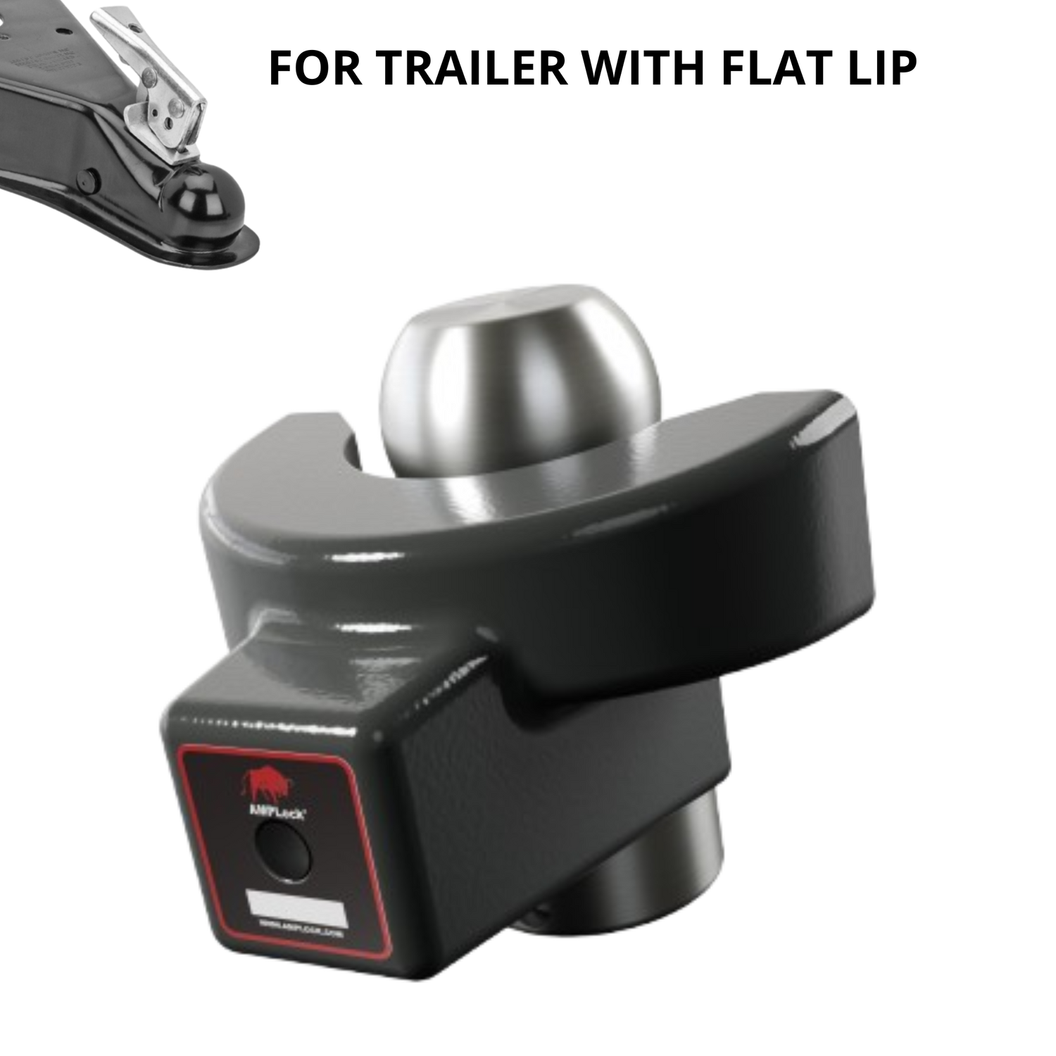 AMPLock ball coupler lock for flat lip trailers