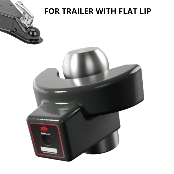 AMPLock ball coupler lock for flat lip trailers