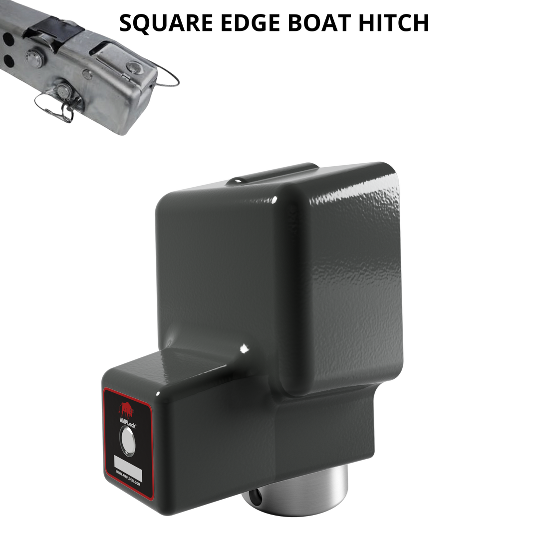 AMPLock square edge coupler lock for boat trailers