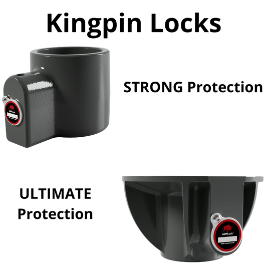 AMPLock kingpin lock for trucking company trailer security