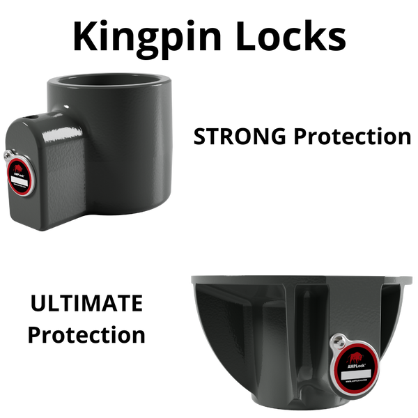 AMPLock kingpin lock for trucking company trailer security