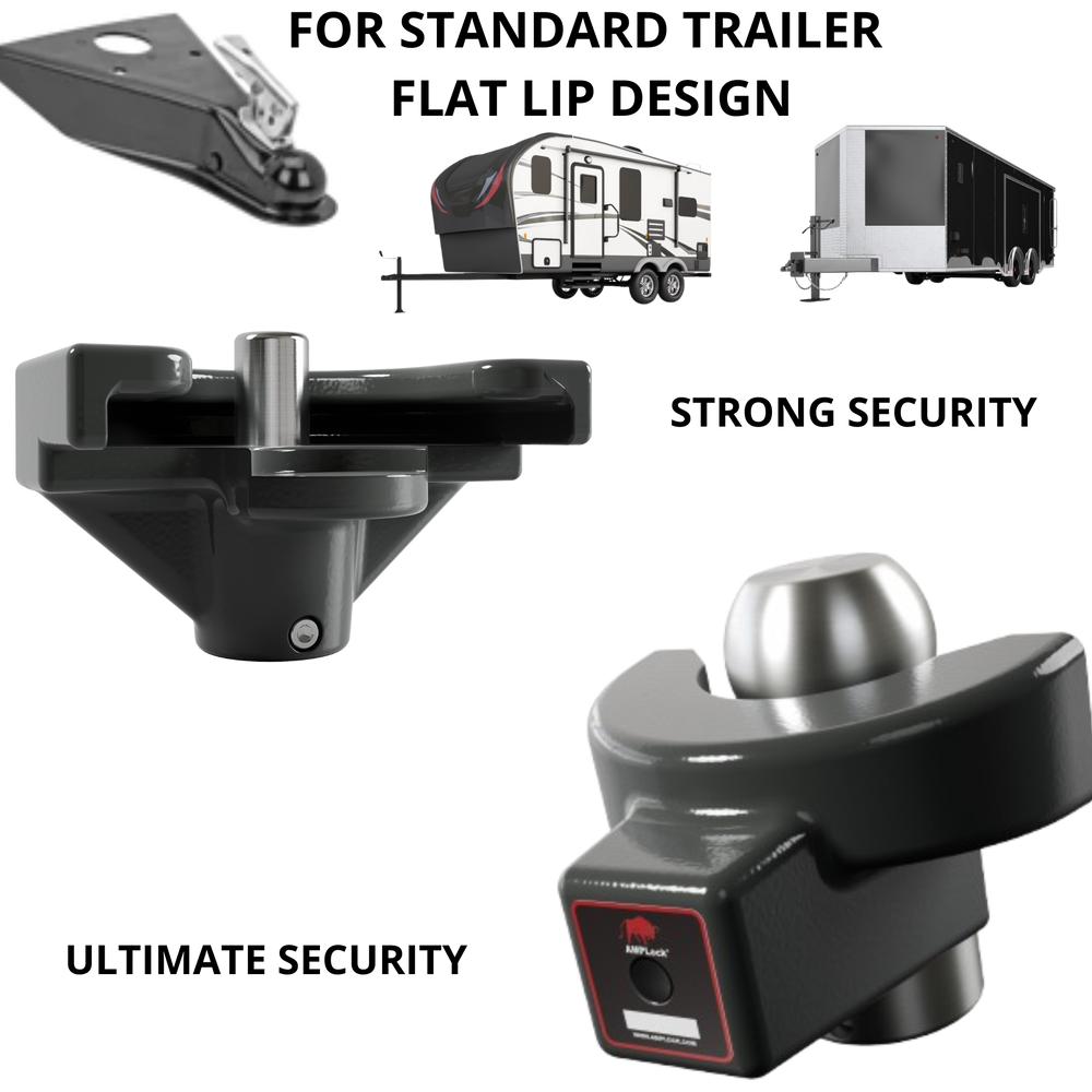 Ball Coupler Lock - Flat Lip Design/standard trailer