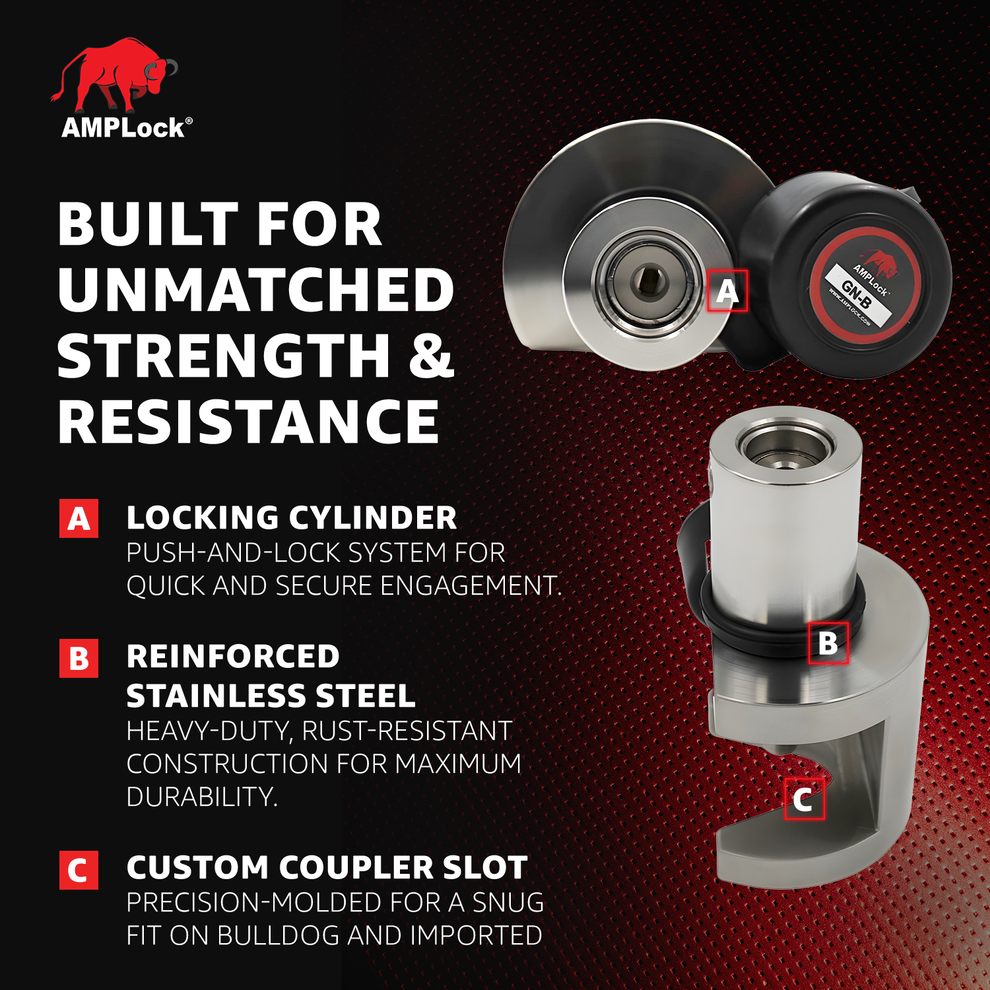 Bulldog Coupler Lock: Gooseneck Steel Security - AMPLock